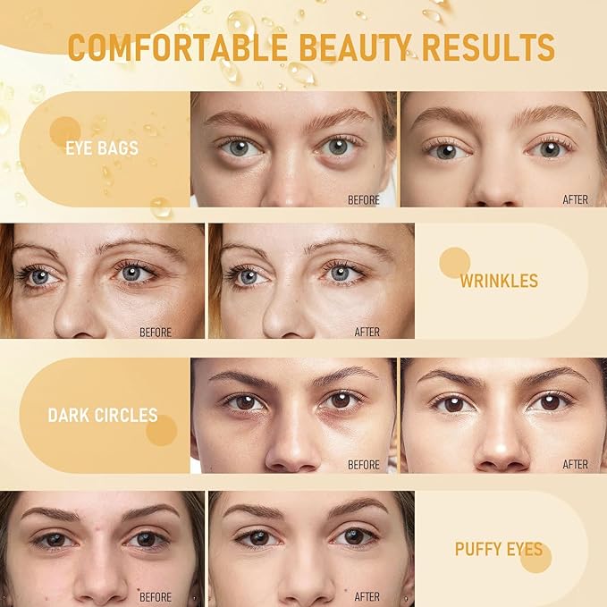 LAVONE Eye Mask - 30 Pairs 24K Gold Under Eye Patches Skin Care Products-Eye Masks Skincare for Dark Circles and Puffiness,Reduce Wrinkles and Fine Lines,for Women and Man