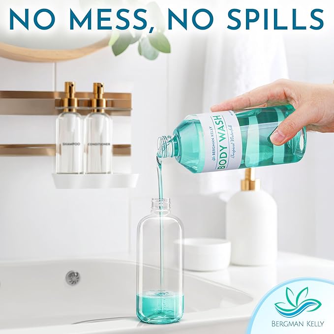 Bergman Kelly - Replacement Shampoo, Conditioner & Body Wash Refill Set - 12.6 oz, 3 Piece Set - Tropical Waterfall - for Dispensers - Delight Guests with Invigorating & Refreshing Hotel Hospitality