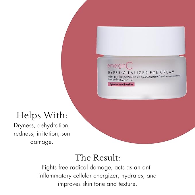 emerginC Hyper-Vitalizer Cream - Antioxidant Facial Moisturizer - Alpha-Lipoic Acid, Hyaluronic Acid + Rose Extract for Glowing Skin + Reducing Look of Fine Lines + Wrinkles - Face Care Cream (1.7 oz)