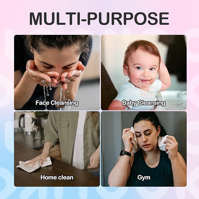 Disposable Face Towel, 50% Thicker, Soft for Sensitive Skin, Multipurpose Cleaning Cloth, 70 Count, 24 pack