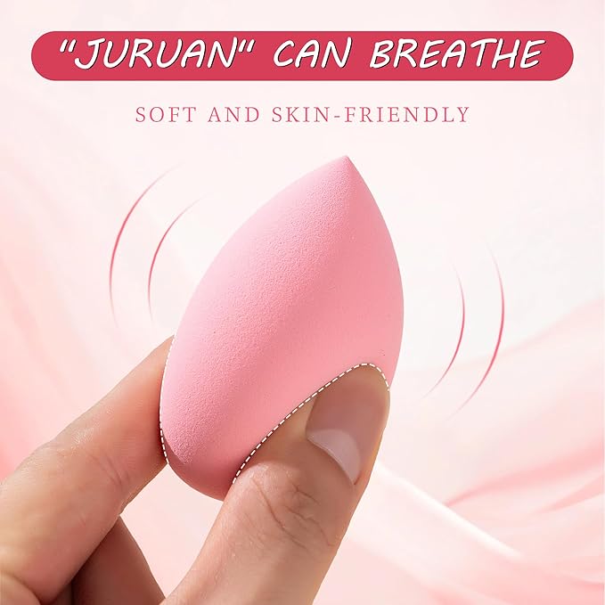 6 Pieces New Makeup Sponge Set Micro Porous Low Absorption, Latex Free, Wonder Beauty Blenders, Suitable For Powder Cream and Liquid, Super Soft Beauty Cosmetics