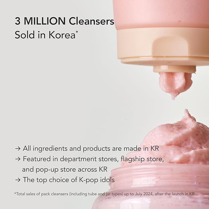 Whipped Korean Skincare Face Wash, Hydrating Vegan Cream Facial Cleanser for Dry Skin with Niacinamide, Hyaluronic Acid, Ceramide, Strawberry & Vanilla, Cleanser for Sensitive Skin