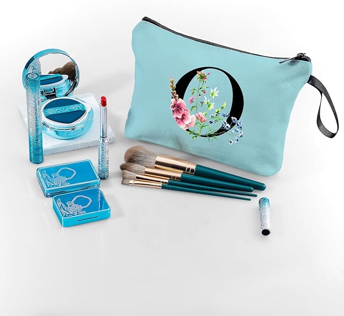 Happy Birthday Friendship Bridesmaid Team Gifts for Employees Women Mom Girl Daughter Teenage Personalized Make up Cosmetic Bag Travel with Mirror Mothers Day Christmas Graduation O