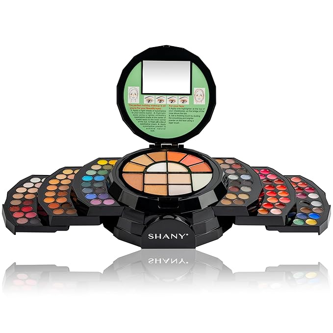SHANY All In One FLOWERS Makeup Set - Ultimate Fancy Makeup Kit - Eyeshadows, Lip colors, Face Powders, Highlighters, and Blushes. Gift Set