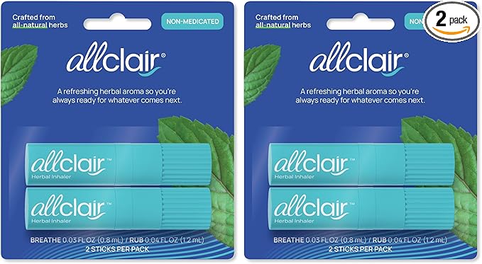 Nausea Relief Inhaler - Take Control of Motion Sickness, Morning Sickness, Medication, Stress - Fast, Natural, Drug-Free, Non-Drowsy & Portable Travel Essential - Pack of 4 Inhalers