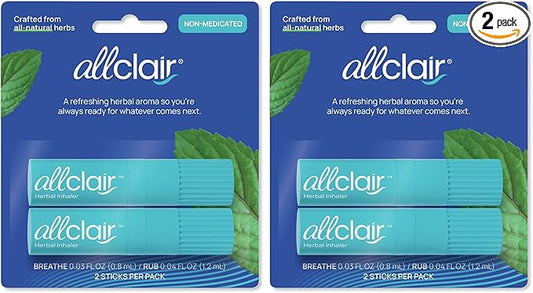 Nausea Relief Inhaler - Take Control of Motion Sickness, Morning Sickness, Medication, Stress - Fast, Natural, Drug-Free, Non-Drowsy & Portable Travel Essential - Pack of 4 Inhalers