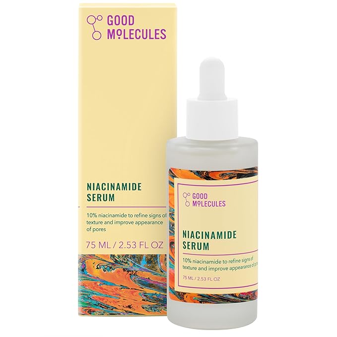 Good Molecules Niacinamide Serum - 10% Niacinamide to Target Acne, Nourishment, and Skin Tone - Ultra Hydrating Serum and Brightening Skin Care for Face