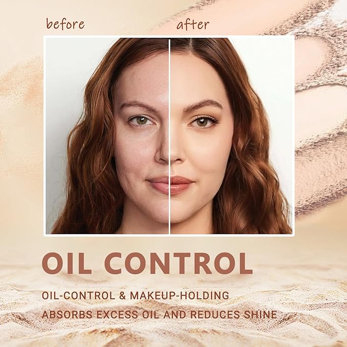 Oil Control Face Pressed Powder,Matte Smooth Flawless Setting Powder Makeup,Waterproof Long Lasting Finishing Powder,Cruelty Free Lightweight Face Cosmetics,0.35Oz(CAPPUCCINO)