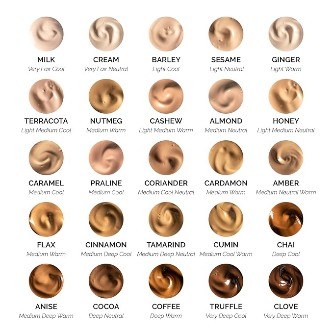 OFIR Skin Satin Medium Coverage Foundation | Buildable, Non-Creasing Finish | Vegan, Cruelty-Free, Paraben-Free Makeup | Blue Light Protection | 1 FL OZ (Clove - Very Deep Cool)