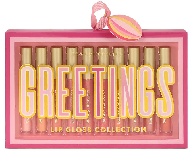 Beauty Concepts Lip Gloss Collection – Shimmering, Glossy Lip Makeup Set for a Radiant Finish, Pink Colors Collection