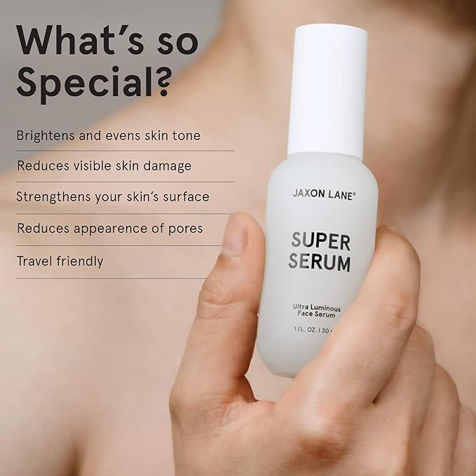 SUPER SERUM Anti Aging Serum for Face: 5% Niacinamide Serum, Bakuchiol Serum, Vitamin C Face Serum for Men Korean Skin Care Tranexamic Acid Textured skin treatment, Pore Minimizer JAXON LANE 2 Bottles
