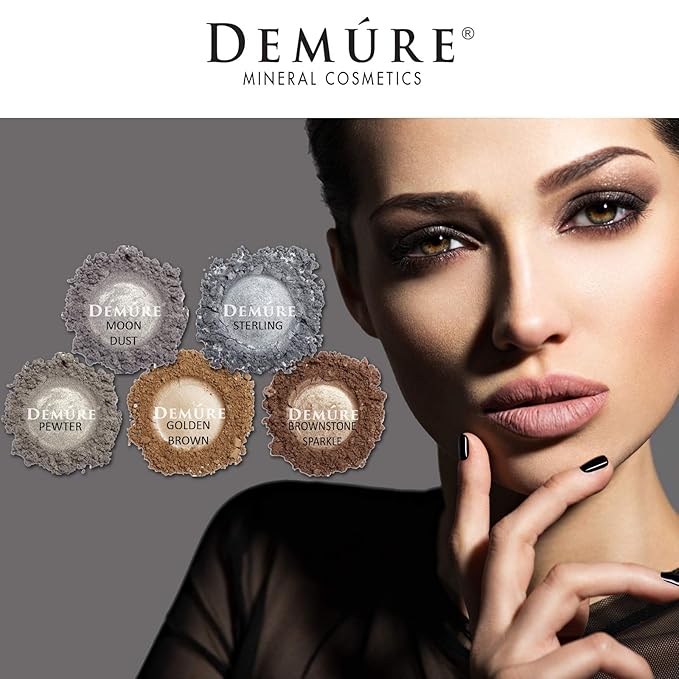 Demure Mineral Make Up (Moon Dust) Eye Shadow, Shimmer Eyeshadow, Loose Powder, Glitter Eyeshadow, Eye Makeup, Professional Makeup