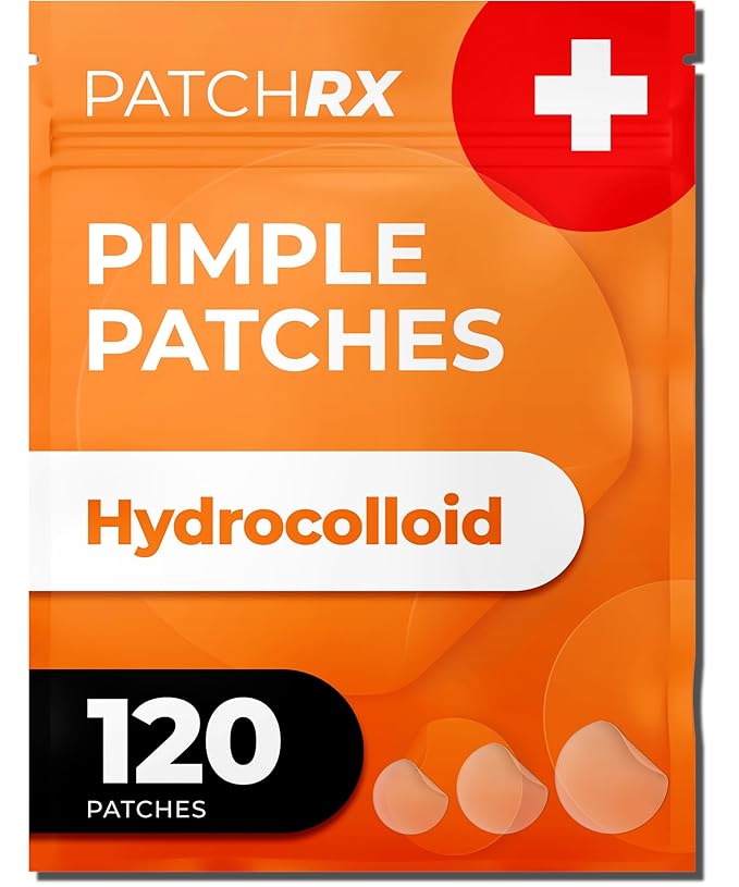 Acne Patches (120 Count), Hydrocolloid Pimple Patches for Face - Zit Patch Acne Dots - Cystic Acne Patches Treatment - Pimple Patch with 3 Size Acne Stickers