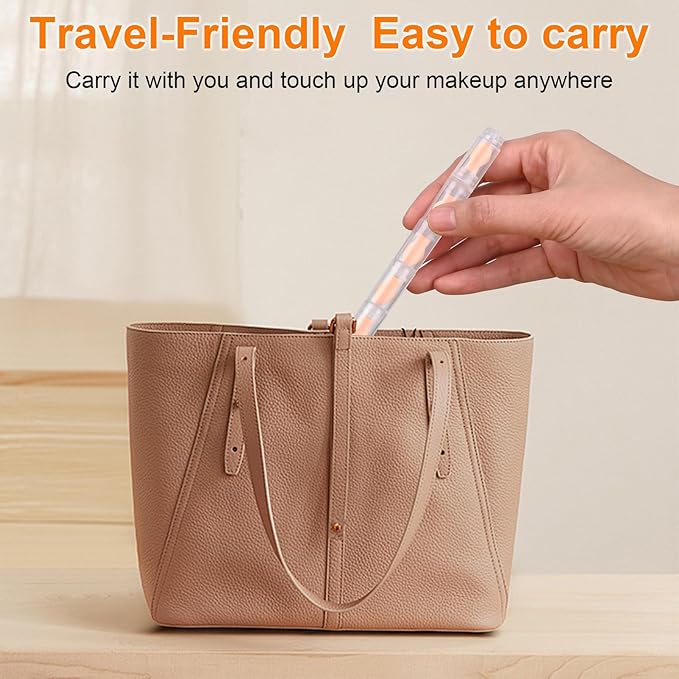 6 PCS Portable Detachable 5-Section Sponge Eyeshadow Stick Brushes, Multi-Functional Concealer Applicator Cosmetic Tools, Smudge Makeup Brush