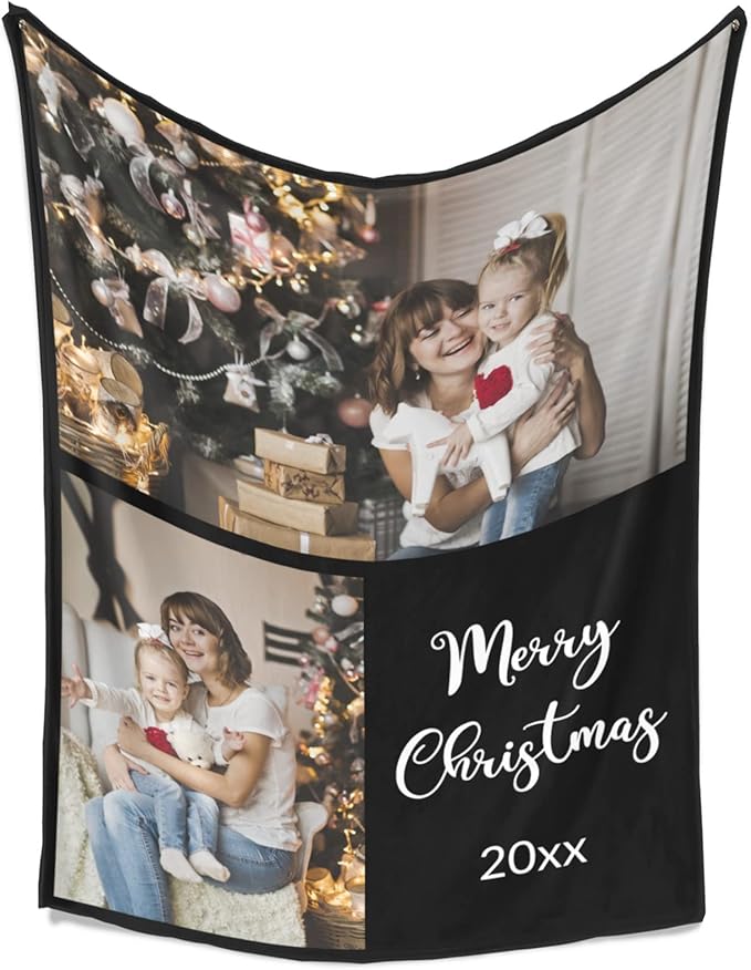 Personalized Gifts for Mom, Custom Blanket with Photos, Personalized Photo Blankets Using My Own Photos, Customized Blankets with Pictures, Birthday Gifts for Women Men Baby Child