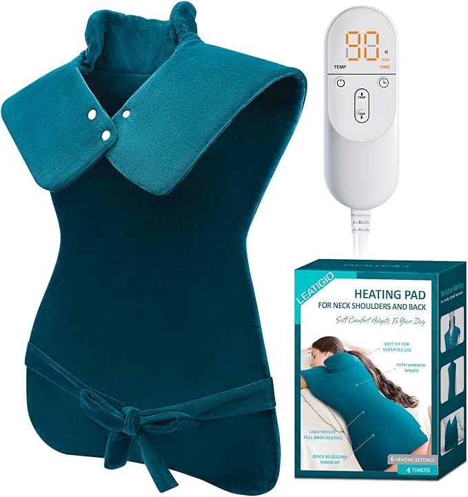 Heating Pad for Neck Shoulders Back Pain Relief, Electric Extra Large Heated Wrap for Full Body Relax, Dry/Moist Heat Pad, Christmas Birthday Gifts for Women Mom Grandma, Stocking Stuffers for Adults