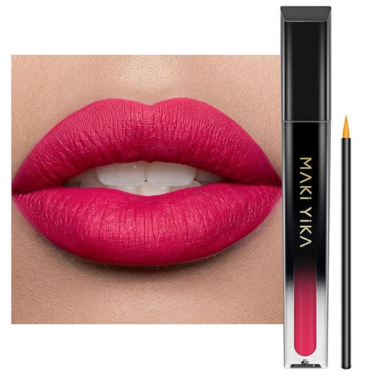 MAKI YIKA Magenta Lipstick for Women Color Stay Long Lasting Lipsticks, No Smudge Matte Liquid Red Lipstick Transferproof Cruelty-Free Lip Color | Magenta
