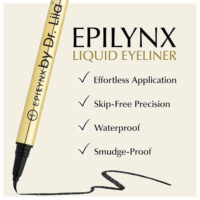 Waterproof Eyeliner - Smudge-Proof Liquid Eyeliner Pen with Precision Tip for Smooth, Long-Lasting Application - Vegan, Hypoallergenic & Gluten-Free Eye Liner - 2mL Shimmer Black
