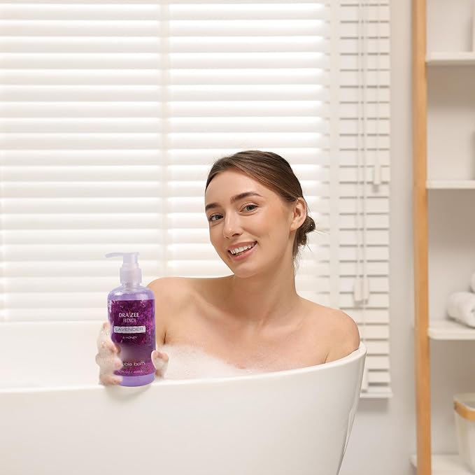 Luxury Spa Gifts for Women – 8 Pc Lavender Scented Bath and Body Set with Bubble Bath, Lotion & More – Luxury Self Care Kit for Wife, Mom, Best Friend, Girlfriend, Anniversary Gift by Draizee