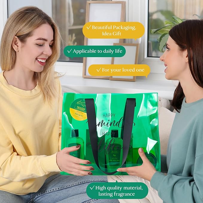 Home Spa Gift Basket, Bath Spa Kit for Women, Eucalyptus & Mint Relaxation Spa Set with Body Lotion, Shower Gel, Bath Bomb, 13pcs Unique Birthday Gifts for Women Gifts for Woman Her Teen