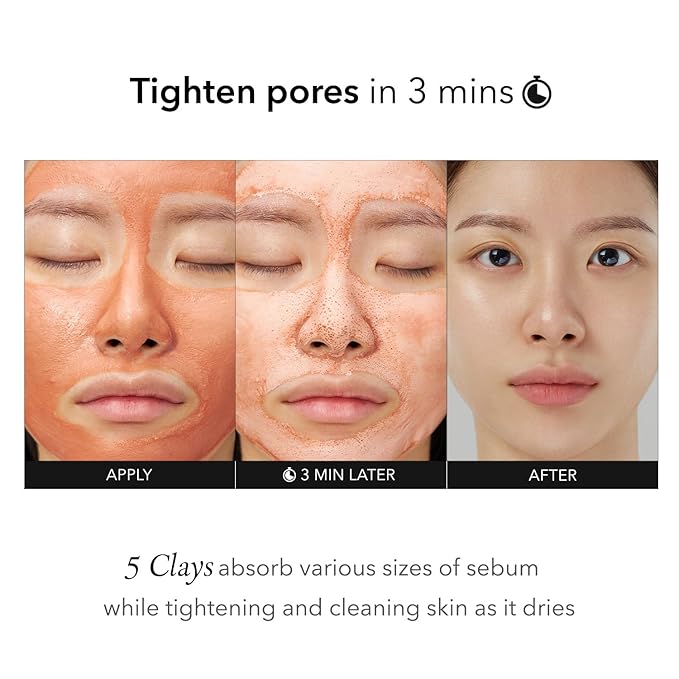 APRILSKIN Carrotene IPMP 3-Min Quick Dry Pore Caring Clay Mask | Kaolin & Zinc PCA | Reduces Pores & Sebum | Cooling Effect | Vegan | Gentle Exfoliation | Korean Skin Care | 100g 3.52 oz.