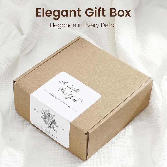 Bath Gift Set, Spa Gifts for Women, Self Care Products for Women, Lavender & Cream Soap Bar, Calm Pillow Mist, Bath Bomb & Shower Steamer, Body Butter and Lip Balm