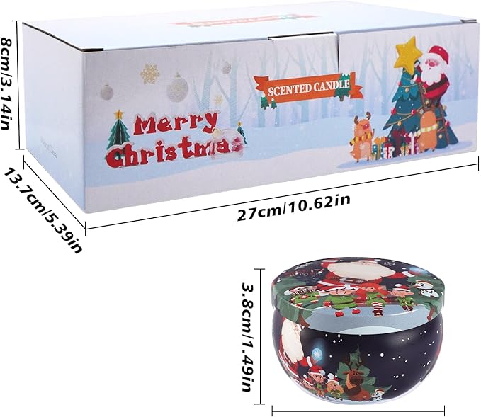 16Pack Christmas Scented Candles Gift- Aromatherapy Candle-Soy Wax-Long Lasting Burn time, Christmas Thanksgiving Gifts for Women，Advent &Home Decor.