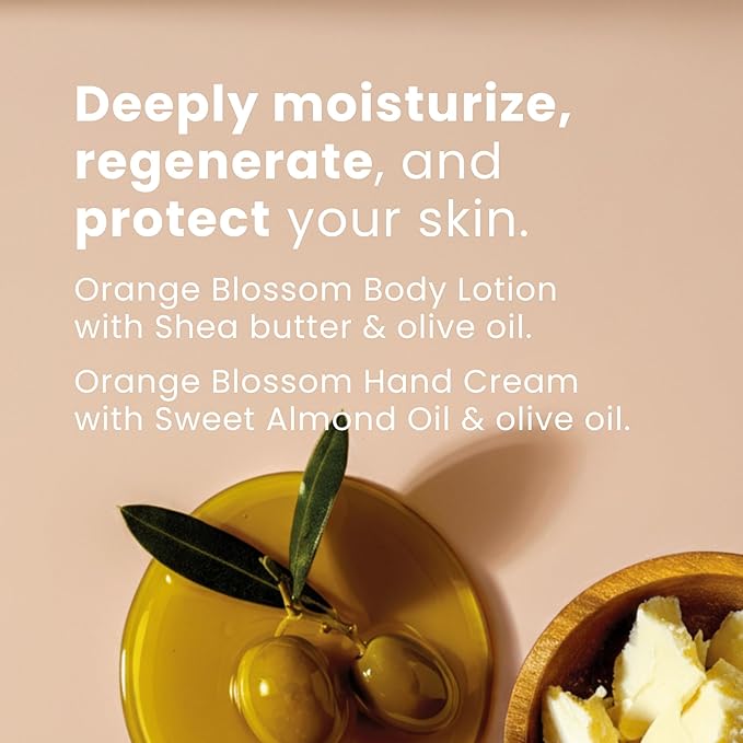 Panier des Sens Body Lotion, Moisturizer - Made in France 97% natural - 8.45 Floz/250 ml (Orange Blossom Set)