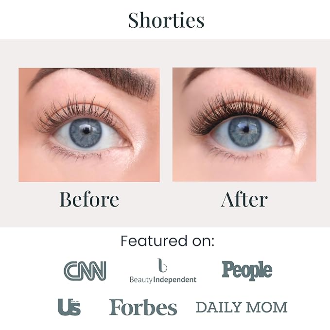 FlutterHabit The Shorties Lashes, DIY Lash Extensions [Up to 10 Day Wear], Natural & Neat Doll Eyed Cluster Lashes, Salon Quality Eyelashes Extensions, Natural Lashes, No Lash Glue Included