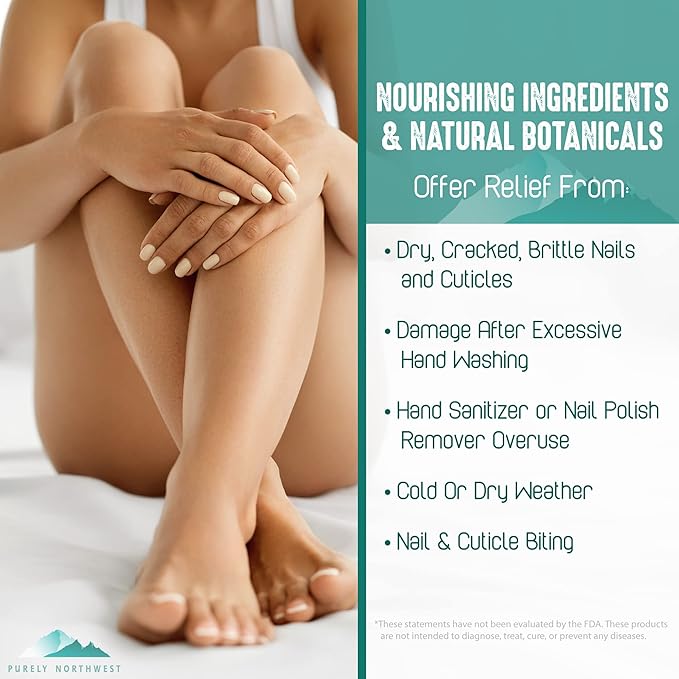 Toenail Fungus Extra Strength Solution-Thick Discolored Nail Repair, Ingrown Nails, Dry Cracked Nails & Cuticles-All Natural with Tea Tree & Oregano Oil: by Purely Northwest USA 1oz