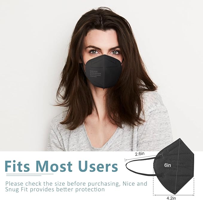 ChiSip Disposable Face Masks, 5 Layer Breathable Masks for Adult, Men, Women