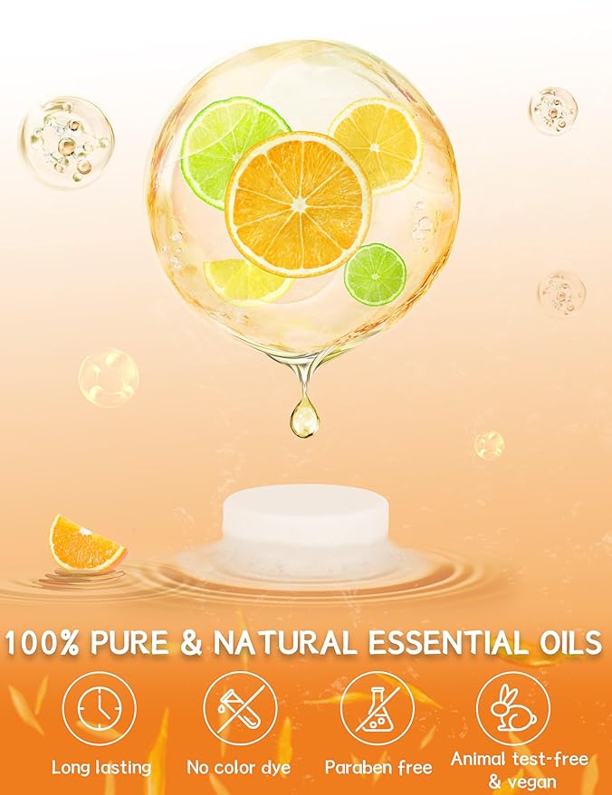 Shower Steamers Aromatherapy 15 Pack, Tangerin & Lemon Shower Bombs with Natural Essential Oils, Relaxation & Birthday Gifts for Women and Men, Stress Relief & Self Care Gifts, Shower Tablets