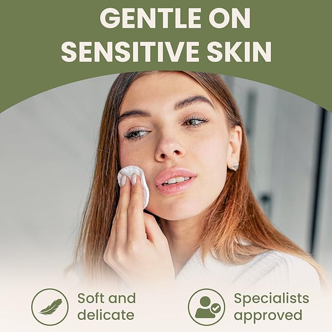 Cotton Round Pads for Face 300 Pack - 3 Layer Eye Makeup and Nail Polish Remover - Lint Free Cleansing Circle Pad for Facial Exfoliating, Toner - Travel Size Skin Care Rounds