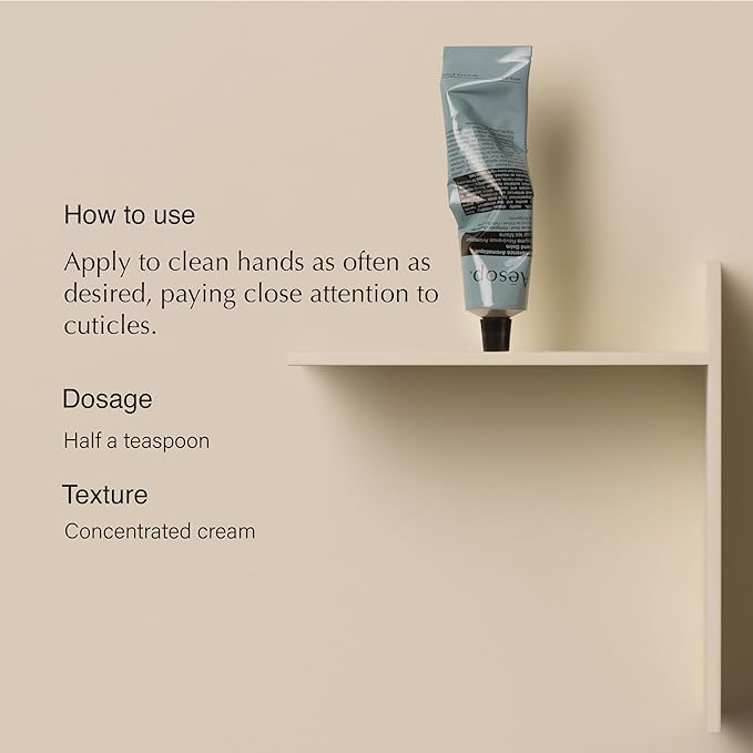 Aesop Reverence Aromatique Travel Size Hand Balm | Lotion that Gently Exfoliates Dry Hands + Nourishes with Macadamia Seed Oil and Shea Butter | 2.4 oz / 75 mL (Pack of 2)