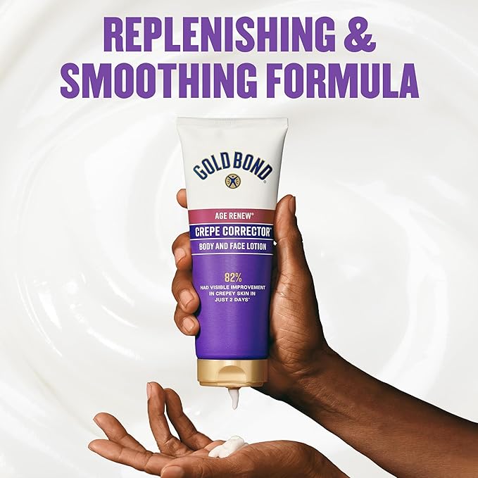 Gold Bond Age Renew Day & Night Duo Lotion Set for Body & Face, Gold Bond Crepe Corrector Lotion, Visibly Firms Skin & Gold Bond Retinol Overnight Lotion, Visibly Smooths Skin, 8.6 oz.