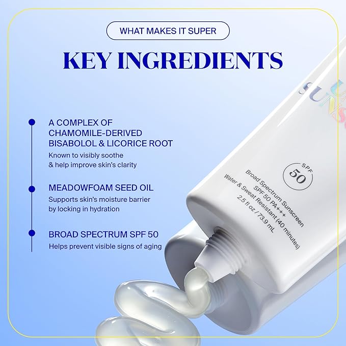 Supergoop! Unseen Sunscreen SPF 50 Invisible Sun Protection for Face - Broad Spectrum Face Sunscreen + Makeup-Gripping Primer - Weightless, Scentless, Oil Free - For All Skin Types - 1.7 fl oz