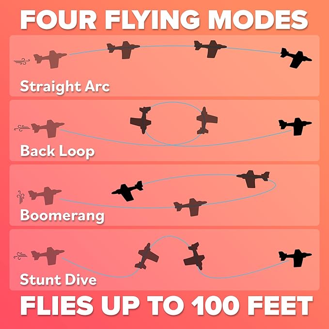Foam Airplanes for Kids: Airplane Toy Glider Plane Styrofoam Airplanes - Best Stocking Stuffers for Boys for All Ages 4 5 6 7 8 + Year Old - Outside Toys Air Planes Outdoor Army Toys for Kids Presents