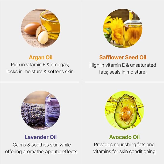 Oil 0.68 fl oz – Botanical Facial Oil with 6 Natural Plant Oils, Lightweight Hydration & Nourishment for Face, Body & Hair, EWG Green Rated