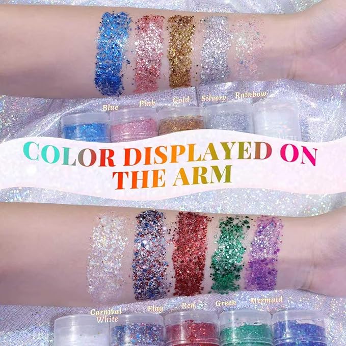 Pink Face and Body Glitter Stick for Sparkling Makeup, Hair Glitter Accessories for Women, Highlighting Stick for Fairy Dust Makeup, Cheerful Face Glitter for Festive Parties and Carnivals