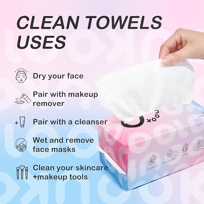 Disposable Face Towel, 50% Thicker, Soft for Sensitive Skin, Multipurpose Cleaning Cloth, 70 Count, 24 pack