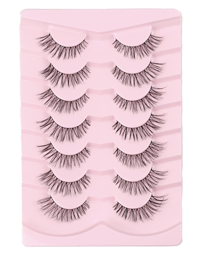 Onlyall Wispy Lashes Natural Flared False Eyelashes Fake Lashes T04