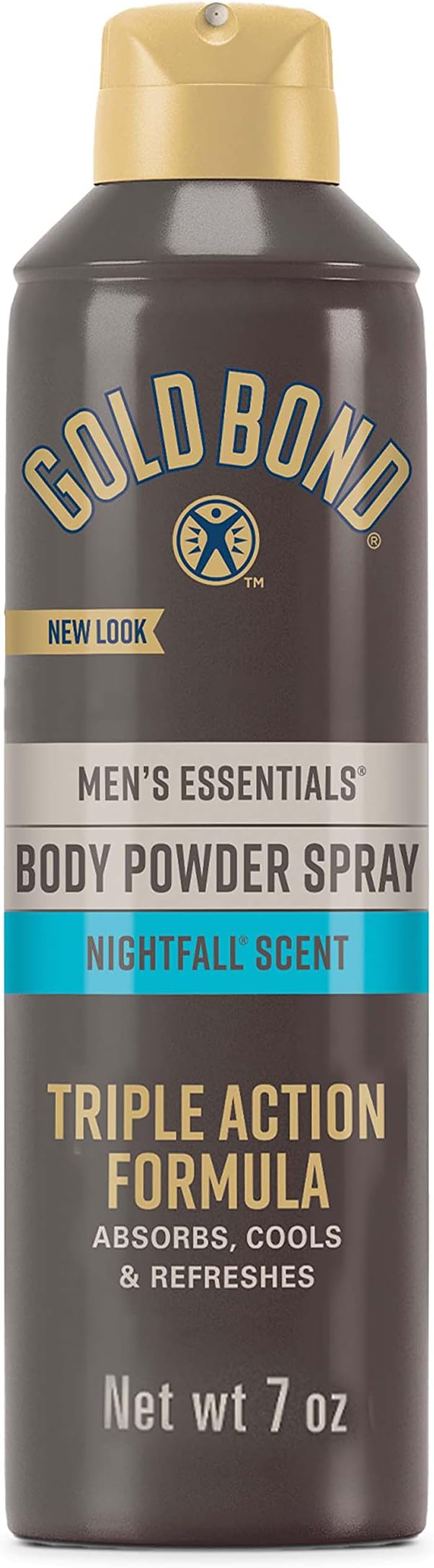 Gold Bond Men's Body Powder Spray 7 oz. and Body Powder 10 oz. Bundle - Nightfall and Fresh Clean Scents