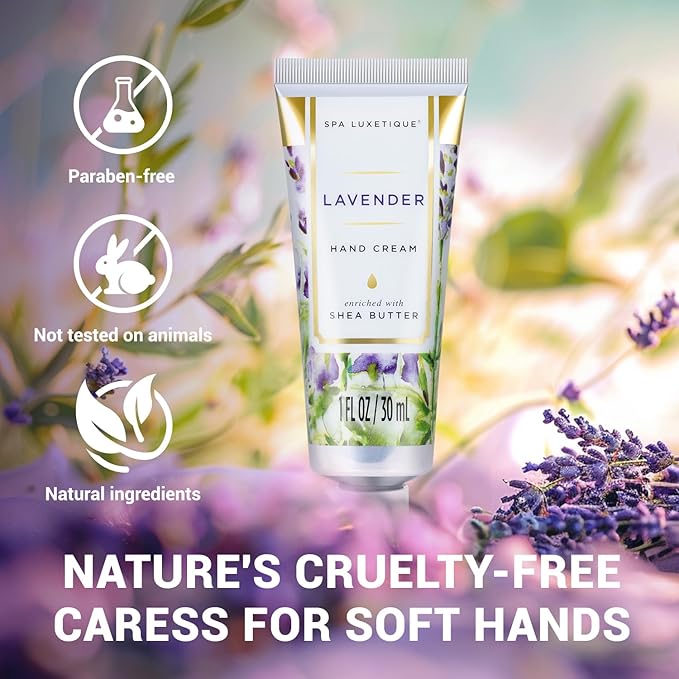 spa luxetique Hand Cream Hand Cream Set Gift for Women Hand Lotion with Natural Aloe and Vitamin E for Dry Skin Mini Travel Size Scented Hand Lotion for Women Birthday Gifts| 6 x 1.0 oz/30ml