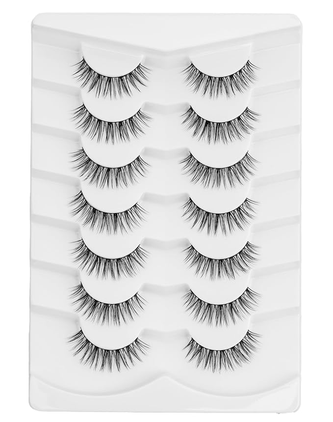 Onlyall Wispy Lashes Natural Flared False Eyelashes Fake Lashes DK65