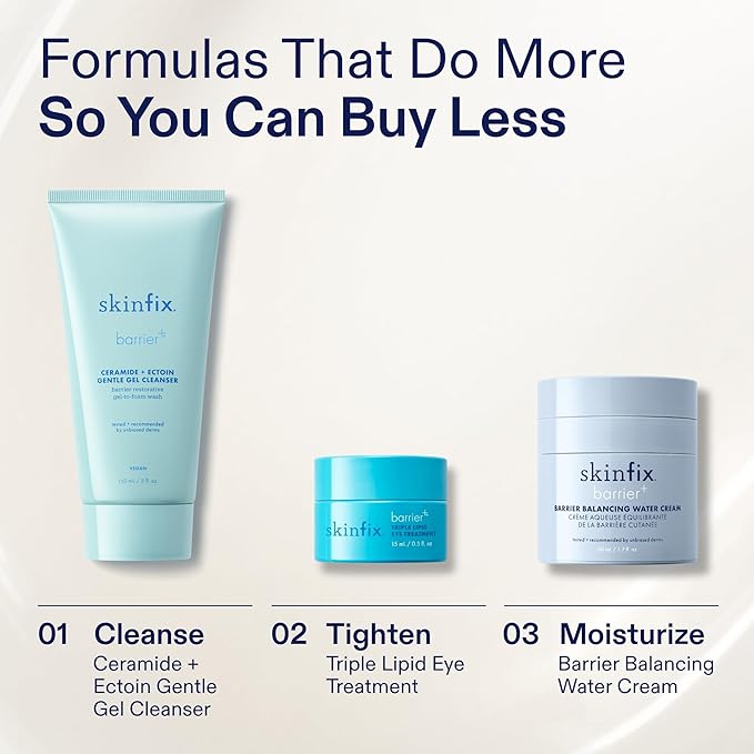 Skinfix Barrier Balancing Water Cream - 1.7 oz - Fast-Absorbing, Weightless Moisturizer for Combo + Oily Skin - Acne-Safe, Non-Pore-Clogging - Non-Comedogenic - Fragrance Free - Vegan, Cruelty Free