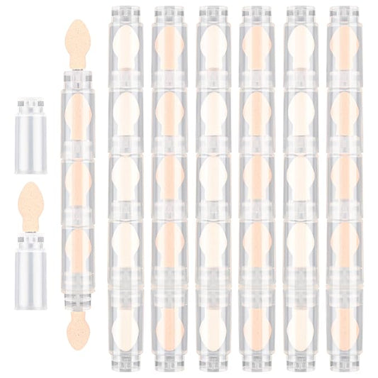 6 PCS Portable Detachable 5-Section Sponge Eyeshadow Stick Brushes, Multi-Functional Concealer Applicator Cosmetic Tools, Smudge Makeup Brush