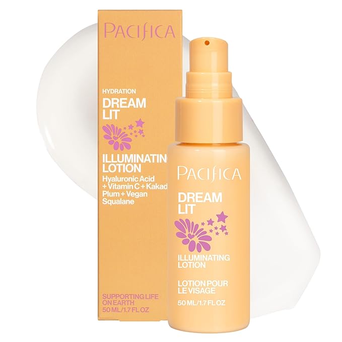 Pacifica Glow Baby Brightening Skincare Set – Vitamin C Booster Serum, Hydrodew Vegan Snail Moisturizer & Dreamlit Illuminating Lotion for Glowing Skin, Hydration & Radiance