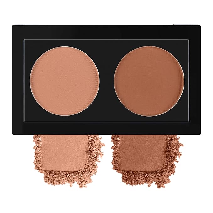 Duo Eye Shadow Powder，Nude&Light Brown Matte Eyeshadow Makeup Palette，Neutral Shades Eyeshadow Palette for Woman Daily Eyes Looks，Highly Pigmented，Smooth, Blendable，sombras de ojos, Cruelty-Free 03
