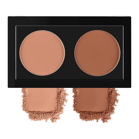Duo Eye Shadow Powder，Nude&Light Brown Matte Eyeshadow Makeup Palette，Neutral Shades Eyeshadow Palette for Woman Daily Eyes Looks，Highly Pigmented，Smooth, Blendable，sombras de ojos, Cruelty-Free 03