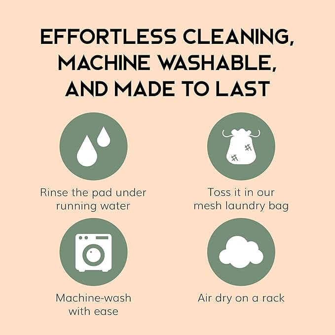 Greenzla Reusable Makeup Remover Pads - 20 Pack Organic Dark Charcoal Bamboo Cotton Pads with Mesh Laundry Bag, Cotton Travel Pouch, & Cotton Rounds Holder, Sustainable Face Wipes for All Skin Types